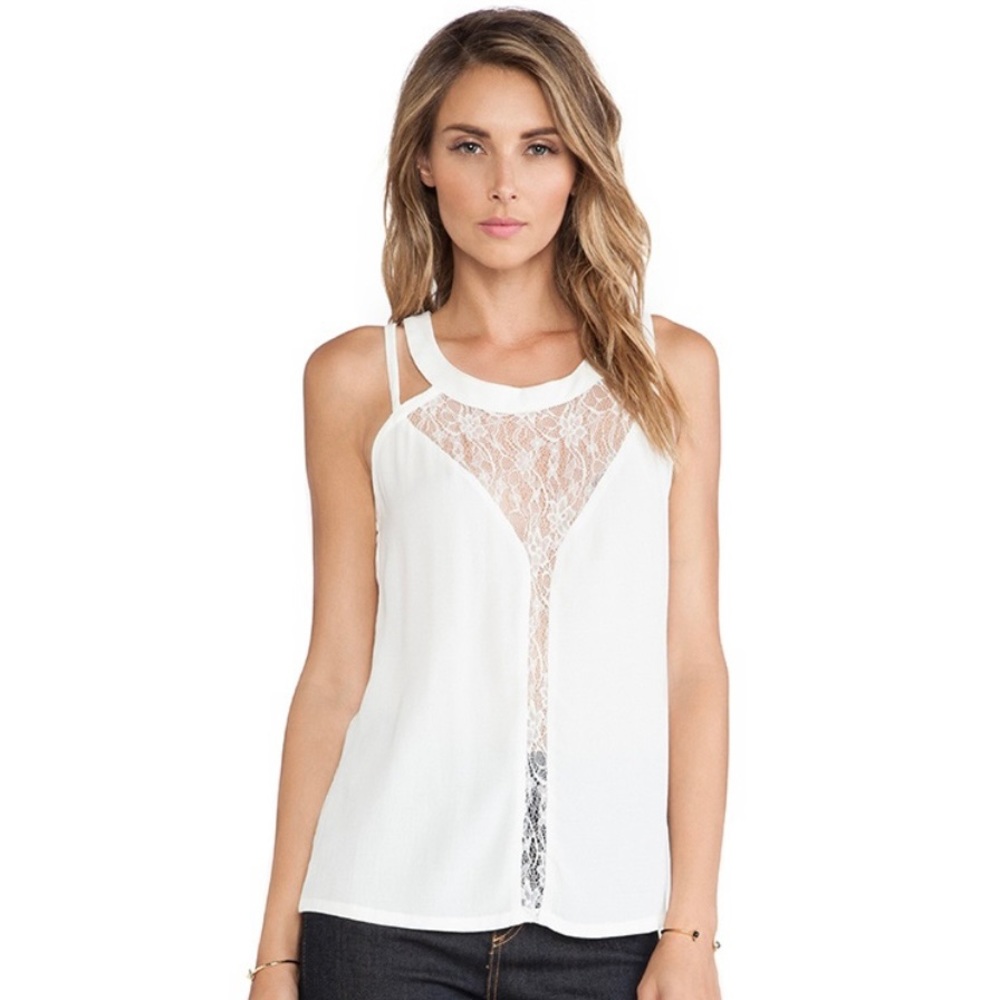 Ladakh Striped Cami in White